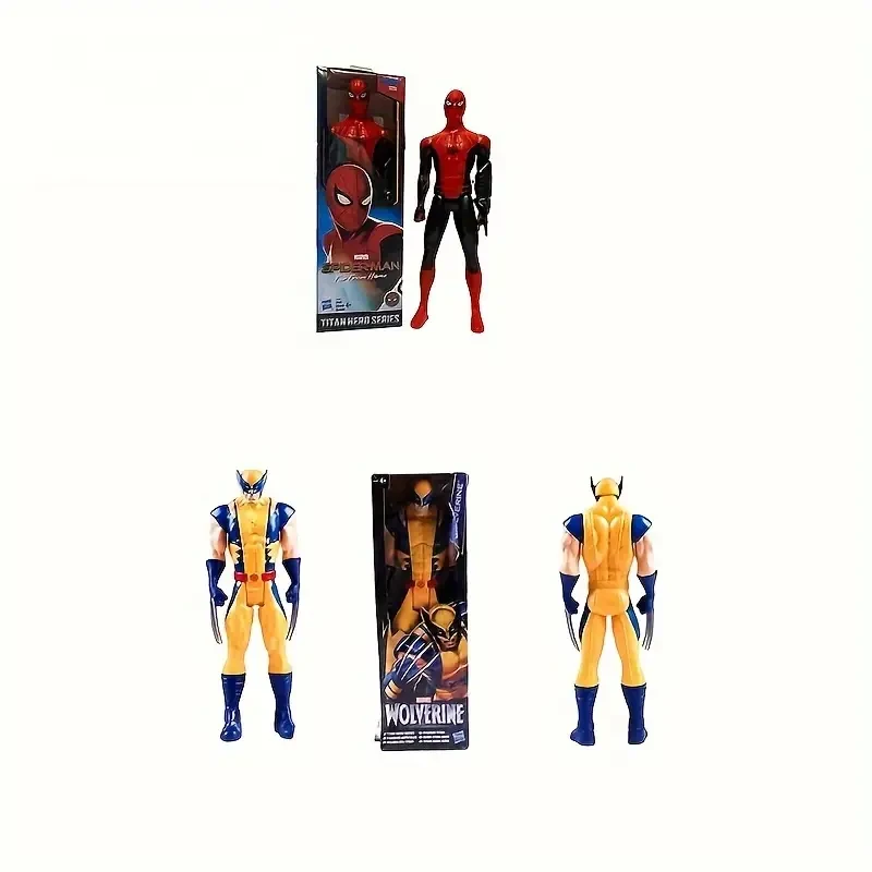 Ultimate Spider-Man Action Figure - Marvel's Avengers - PVC Material - 30.48 cm Tall - Official Licensed Product - Includes Spider-Man, Captain America, Wolverine, Iron Man, Thor, and Spider-Man