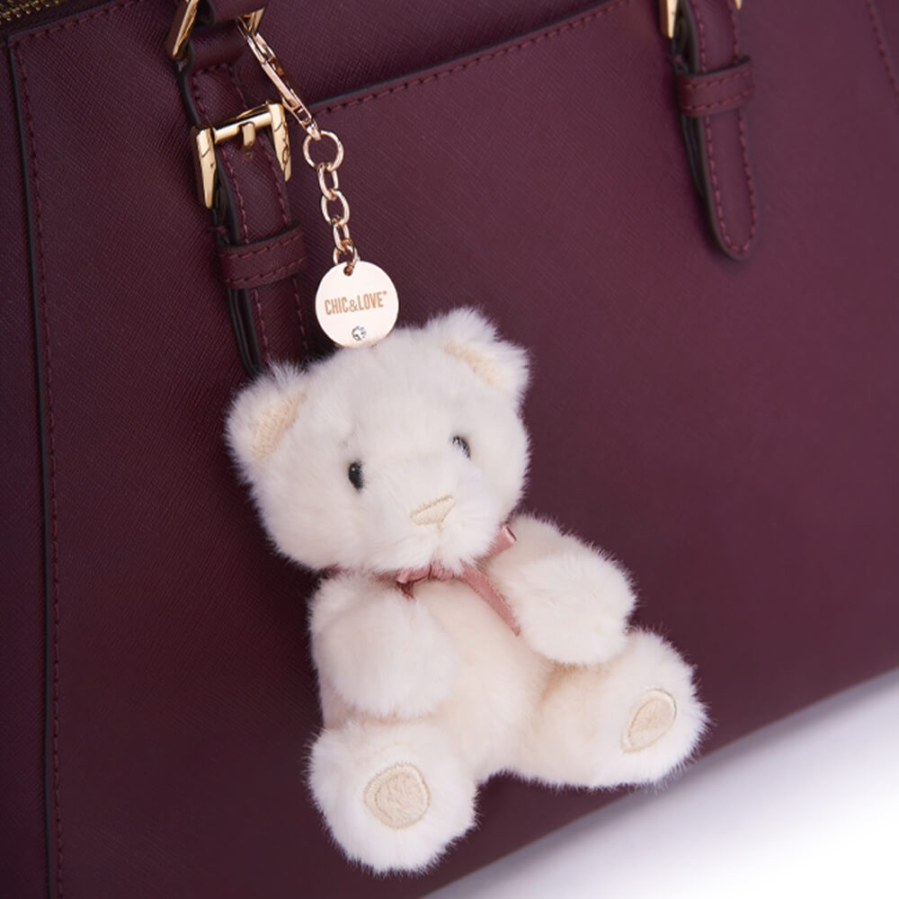 Bailey Bear Bag Charm & Birthstone Necklace - December