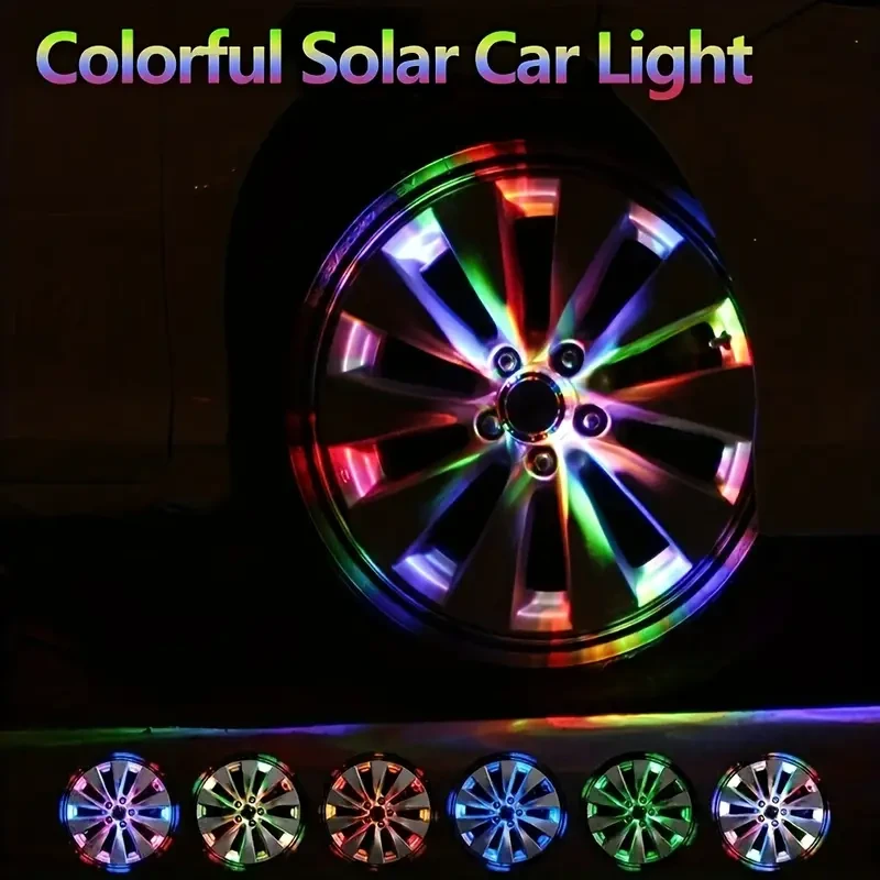 Solar Car Wheel LED Ambient Light  Dazzling Colors