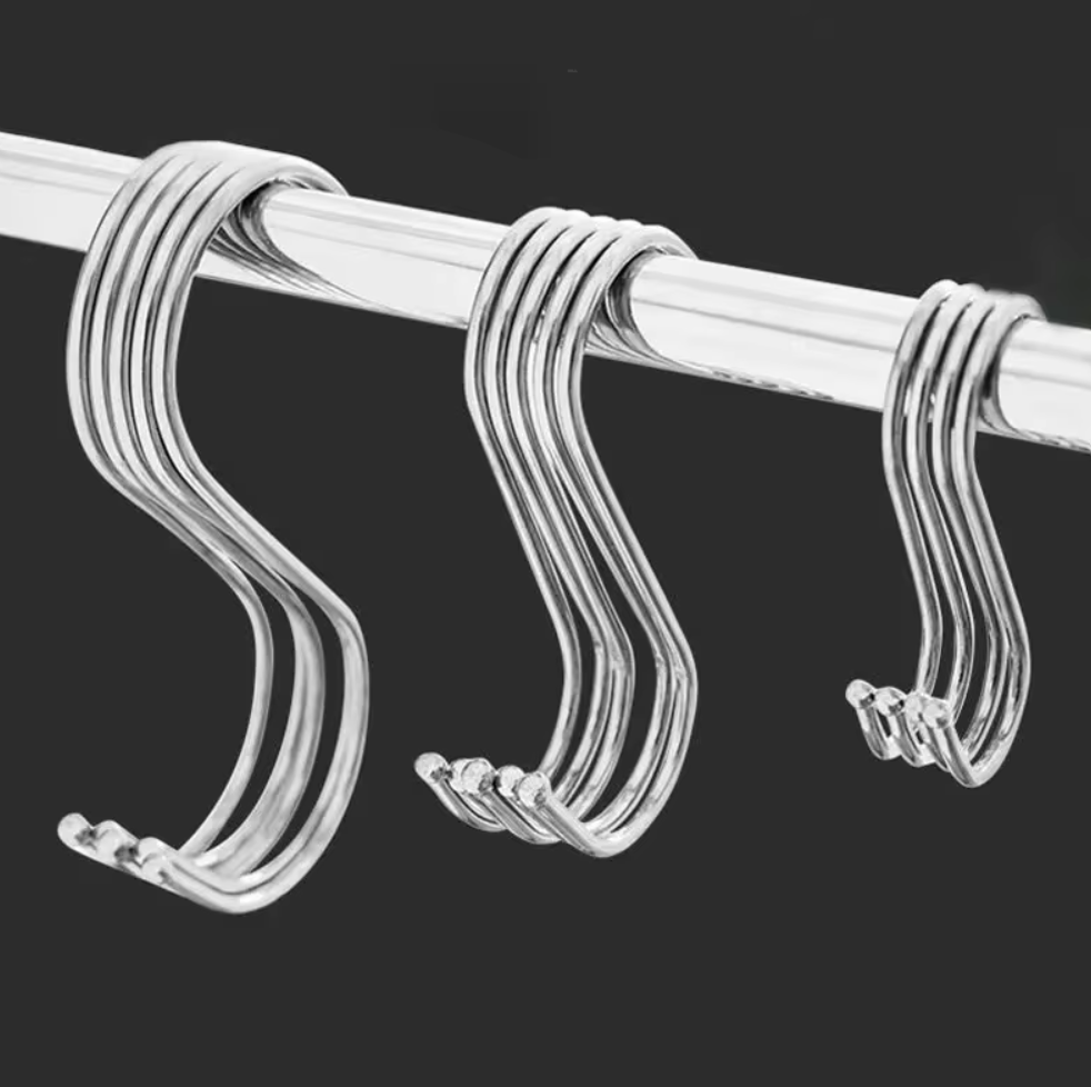 Stainless Steel S Hooks with Sharp Tip