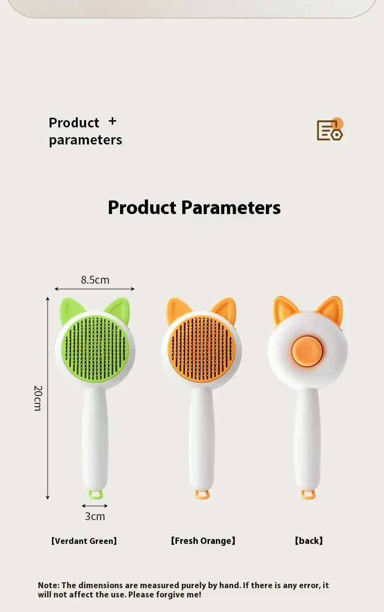 Pet Dog Brush Cat Comb Self Cleaning Pet Hair Remover Brush For Dogs Cats Grooming Tools Pets Dematting Comb Dogs Accessories Pet Products