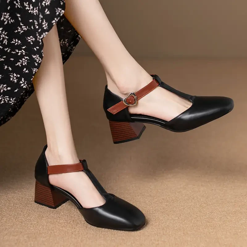 Elegant Chunky Heel Sandals