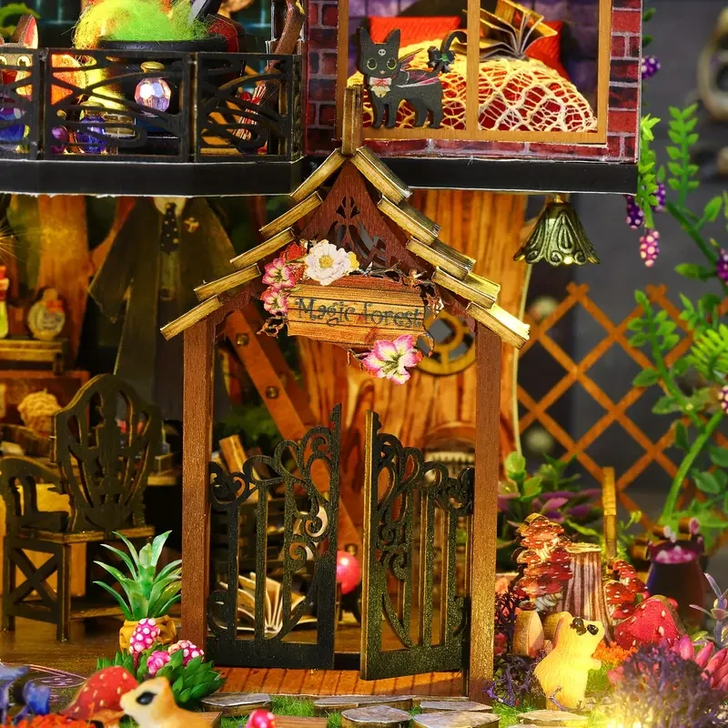 DIY Magic Cottage Kit - 3D Wooden Puzzle with LED Lights