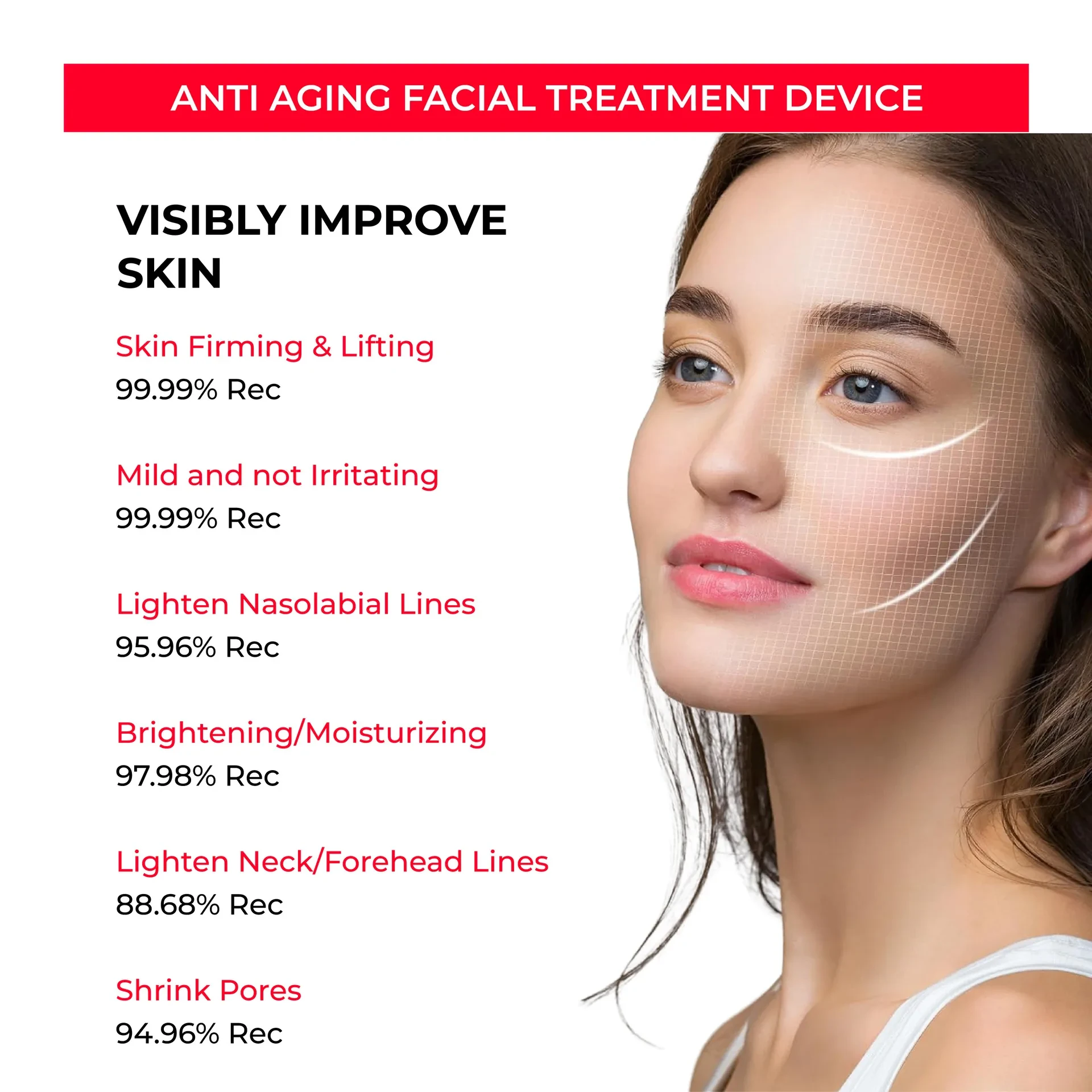 EMS Skin Rejuvenation Device with Microcurrent for Pore Tightening and Skin Firming