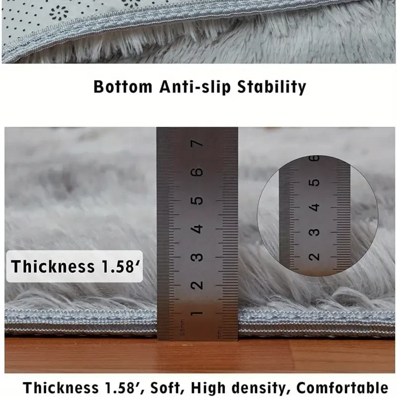 1pc Soft Plush Tie-Dyed Shaggy Rug