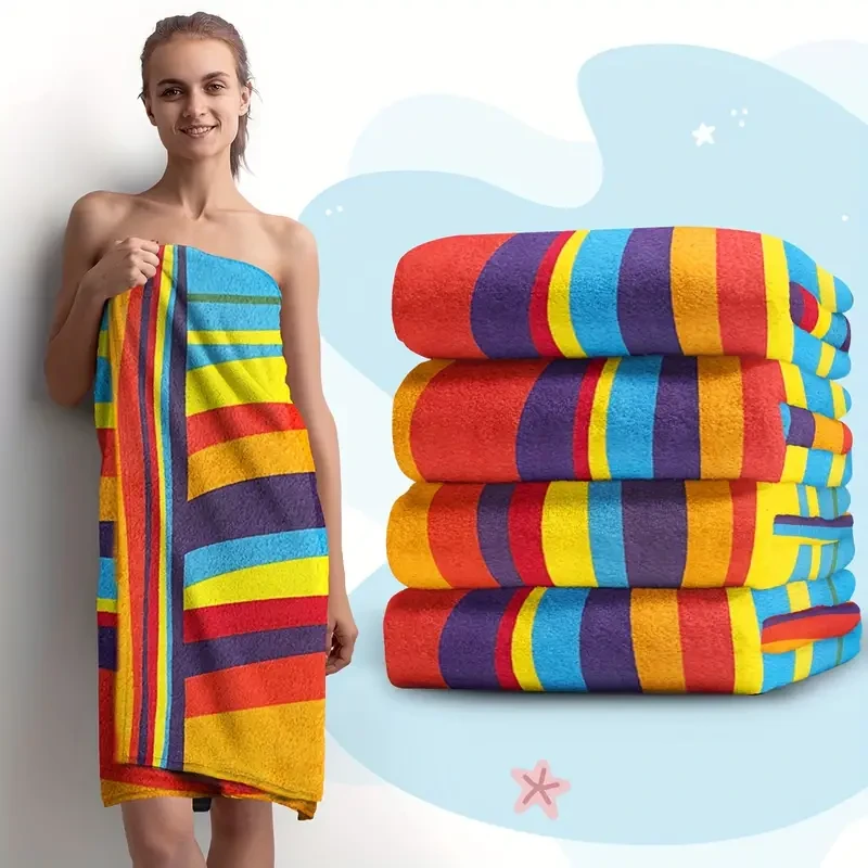 Extra Large Luxurious Striped Beach Towel -