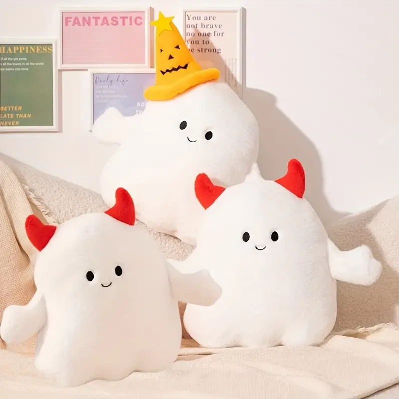 Party-Friendly Plush Ghost Cloud Pillow