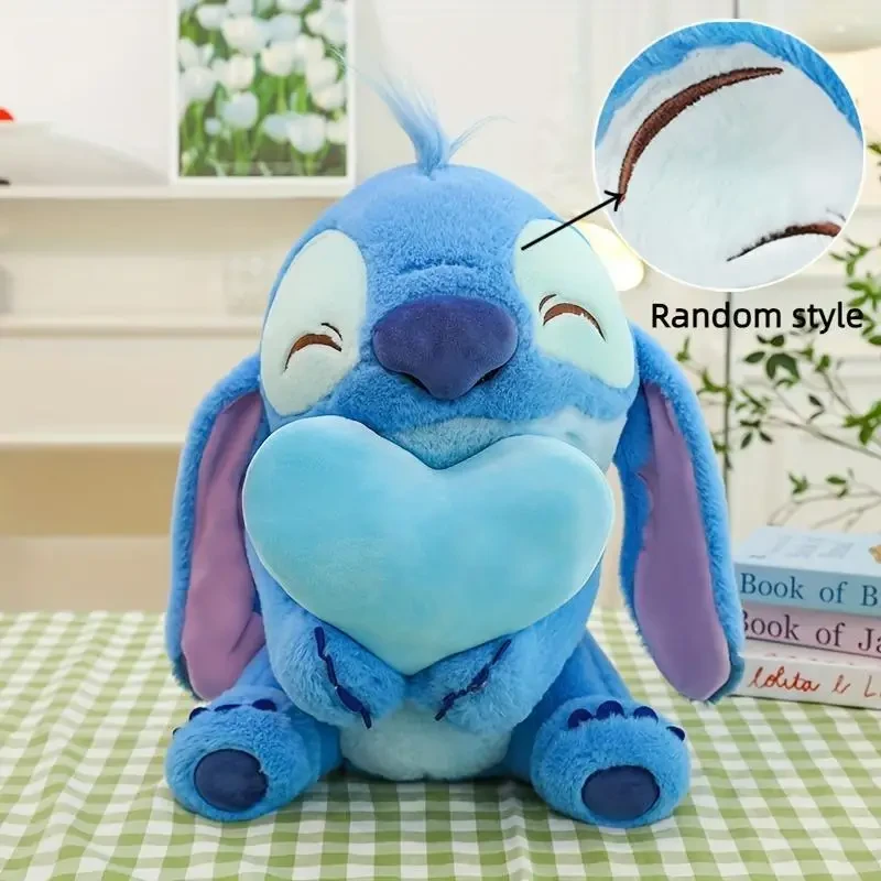 Authentic Stitch Plush Toy with Heart - 14+ Soft PP Stuffed Animal for Birthday