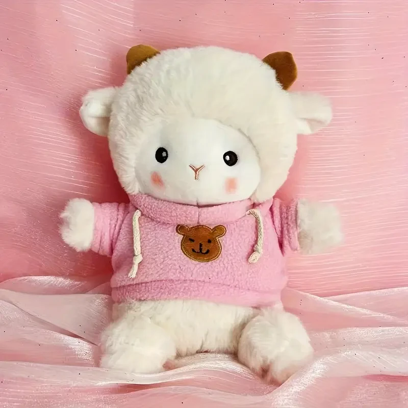 Adorable Sheep Plush Toy - Soft Polyester Cartoon Lamb Doll