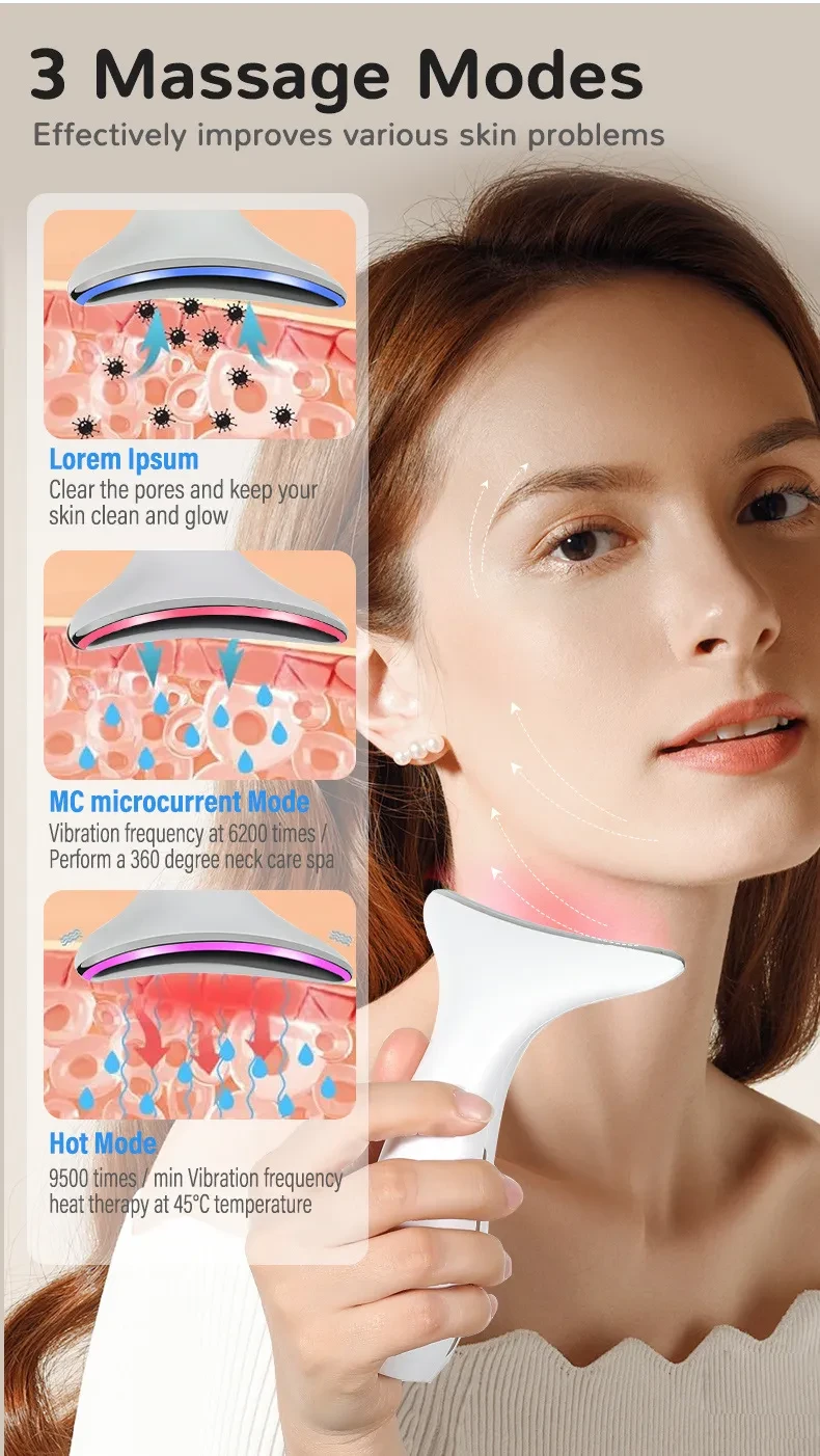 Light Multifunctional Face Neck Beauty Apparatus