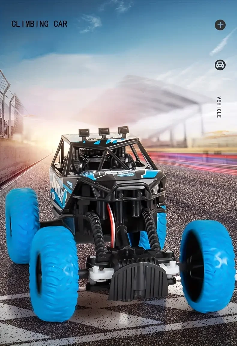 Remote Control Off- Road Climbing Car High-Speed Racing Car Charging Light Toy Model Car As Halloween Gift