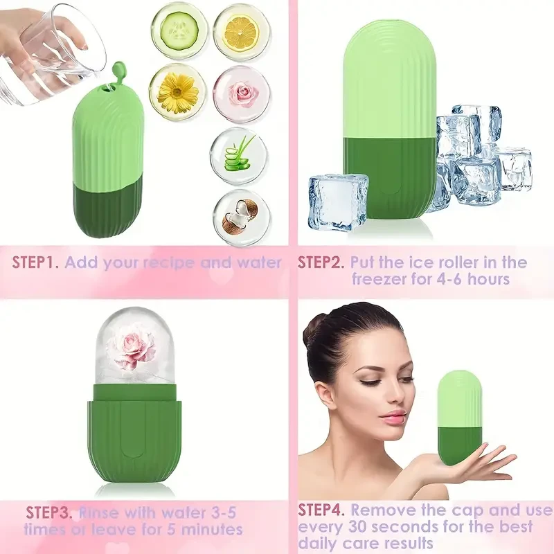 Silicone Facial Ice Roller for All Skin Types