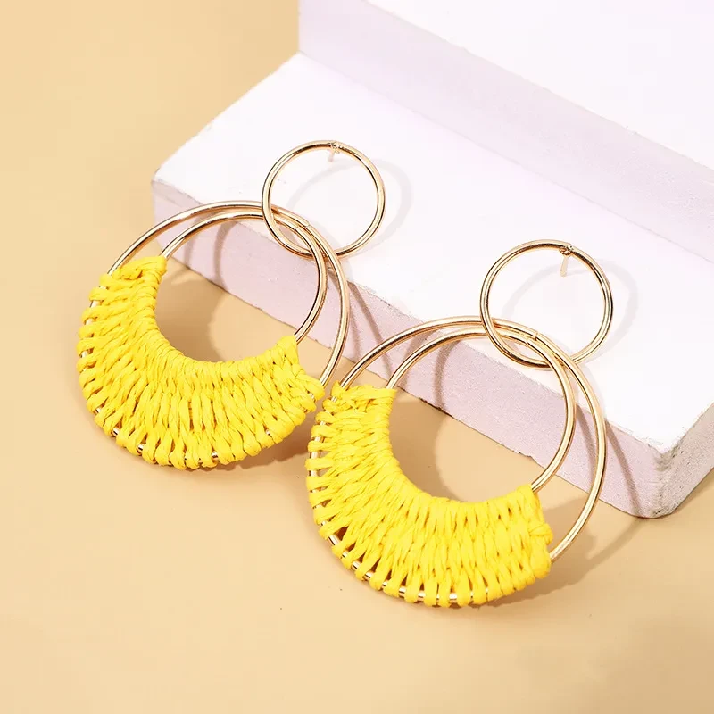 Creative Hand Weaving Stud Earrings