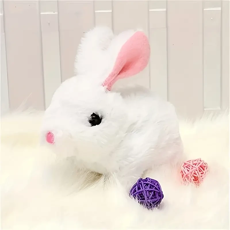 Smart Interactive Plush Rabbit Toy, Easter Long-Haired Simulated Pet