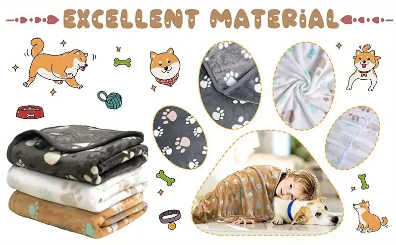 3 Pack Blankets For Dogs,