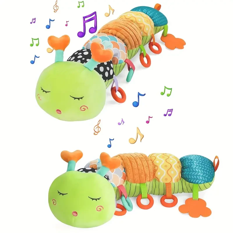 1pc Baby Plush Toy Musical Stuffed Animal Infant Toys With Crinkle Rattles For Newborn 0-3-6-12 Months Birthday Gift