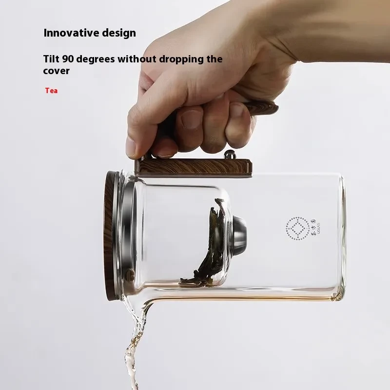 Magnetic Separation Glass Teapot