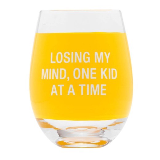 Wine Glass: Losing My Mind (Yellow)