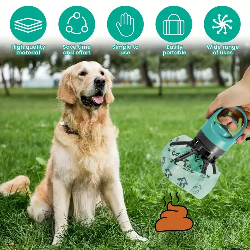 Portable Outdoor Pet Poop Picker Shovel with Poop Dispenser