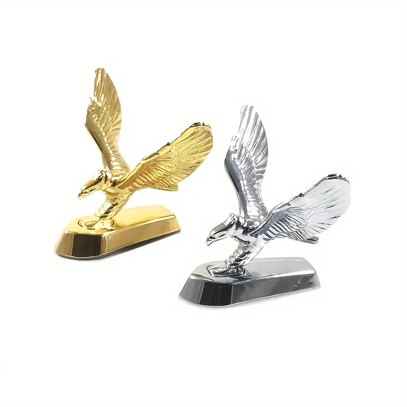 1pc 3D Metal Car Decal - Flying Eagle Hood Ornament Sticker