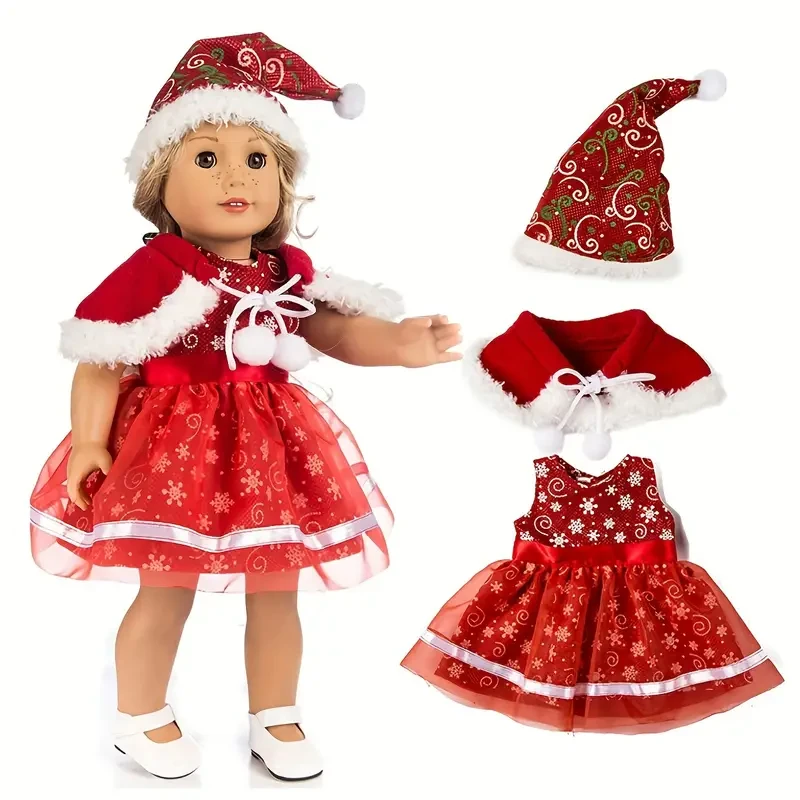 1 Set 45.72 Cm Bowknot Dress Outfits + Hair Band, 2pcs Doll Costume Accessories, Gift For Any Doll Lover, Christmas Halloween Gifts, Not Include Doll