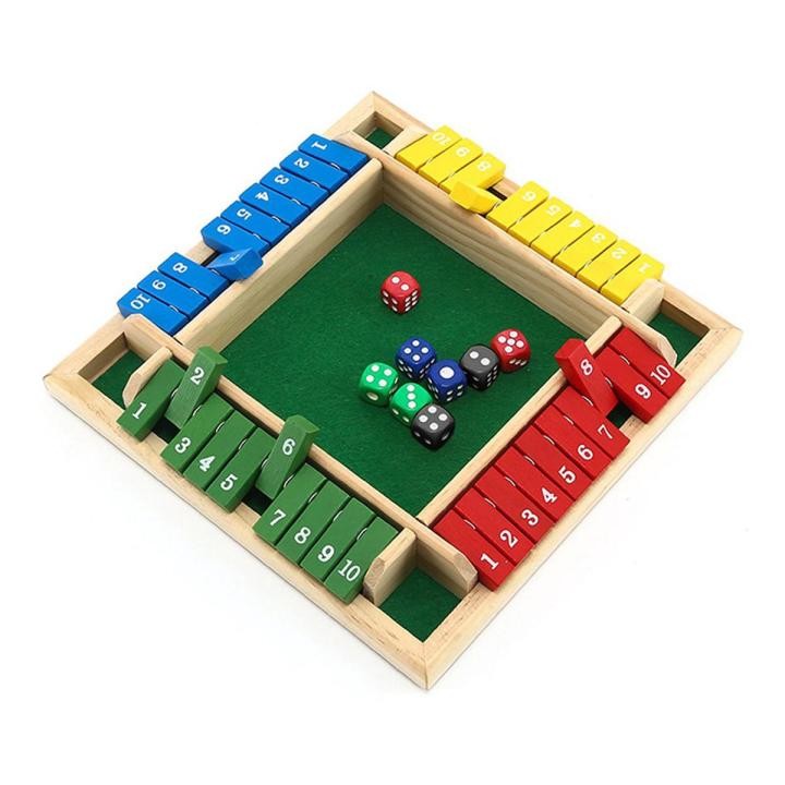 SHUT THE BOX-WOODEN DICE BOARD GAME