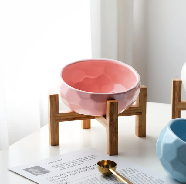 Pet bowl oblique mouth cat bowl food bowl dog bowl method bucket food bowl