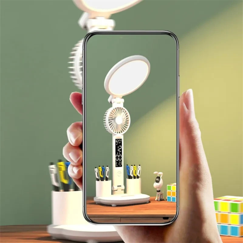 Aesthetic LED Clock Table Lamp