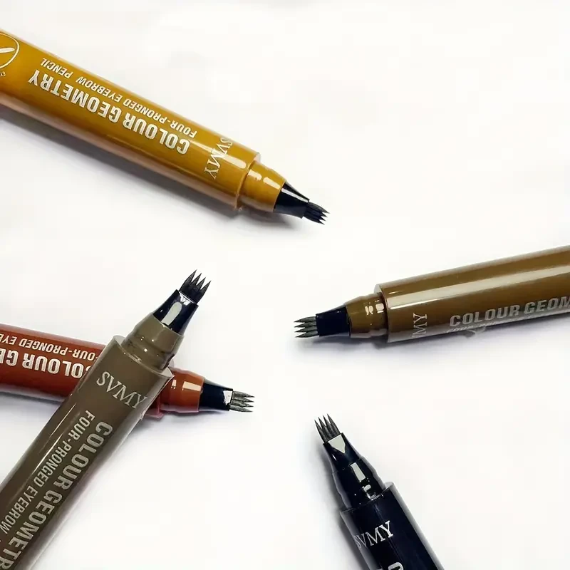 Long-lasting 4 Split Head Liquid Eyebrow Pencil,