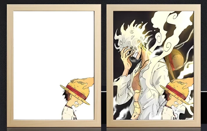 One Piece Luffy Childhood Light Frame