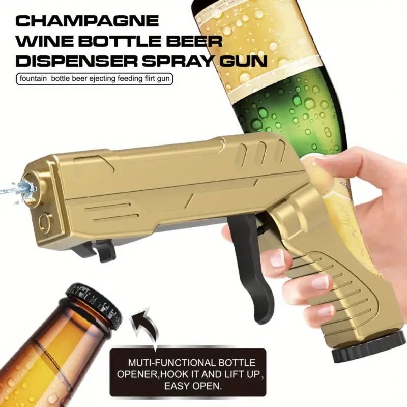 Champagne & Beer Spray Gun - Perfect for Bar Parties, Wine Stopper Dispenser, Game Accessory