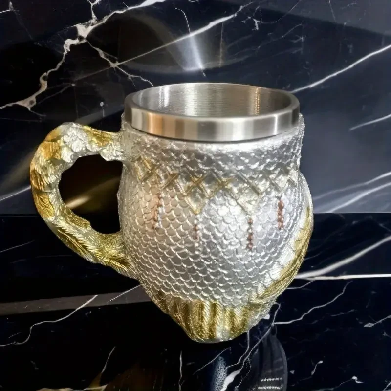 Hand-carved Owl Stainless Steel Resin Mug Coffee Mug