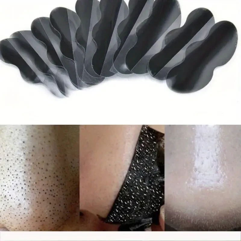 10pcs Activated Charcoal Nose Strips - Deep Cleansing & Blackhead Removal