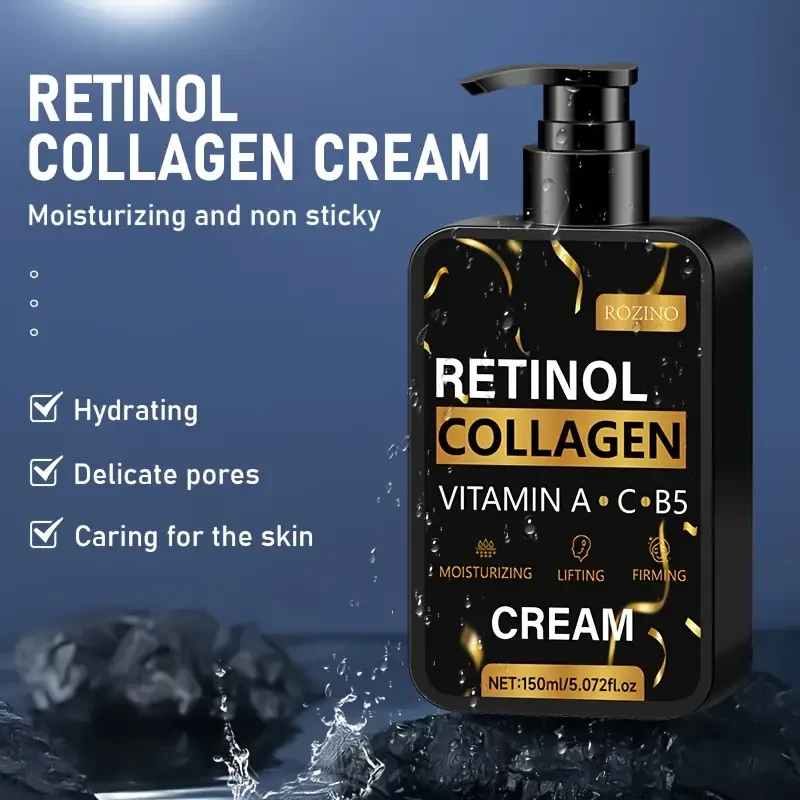 ROZINO Collagen & Vitamin A Cream - Hydrating & Firming Moisturizer (150ml)