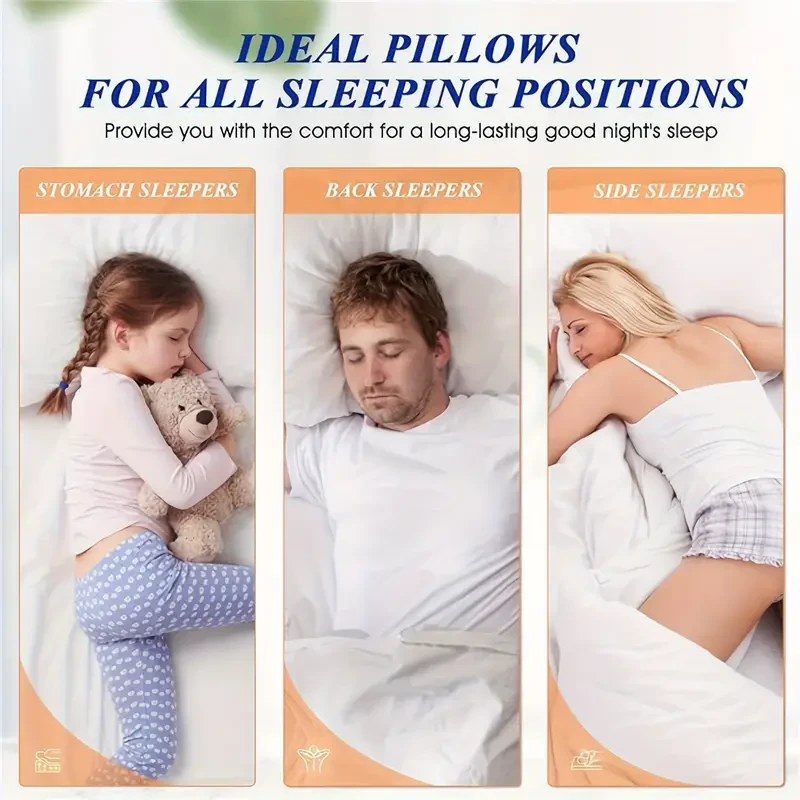 Luxurious Cooling Foam Pillow for Back, Belly & Side Sleepers