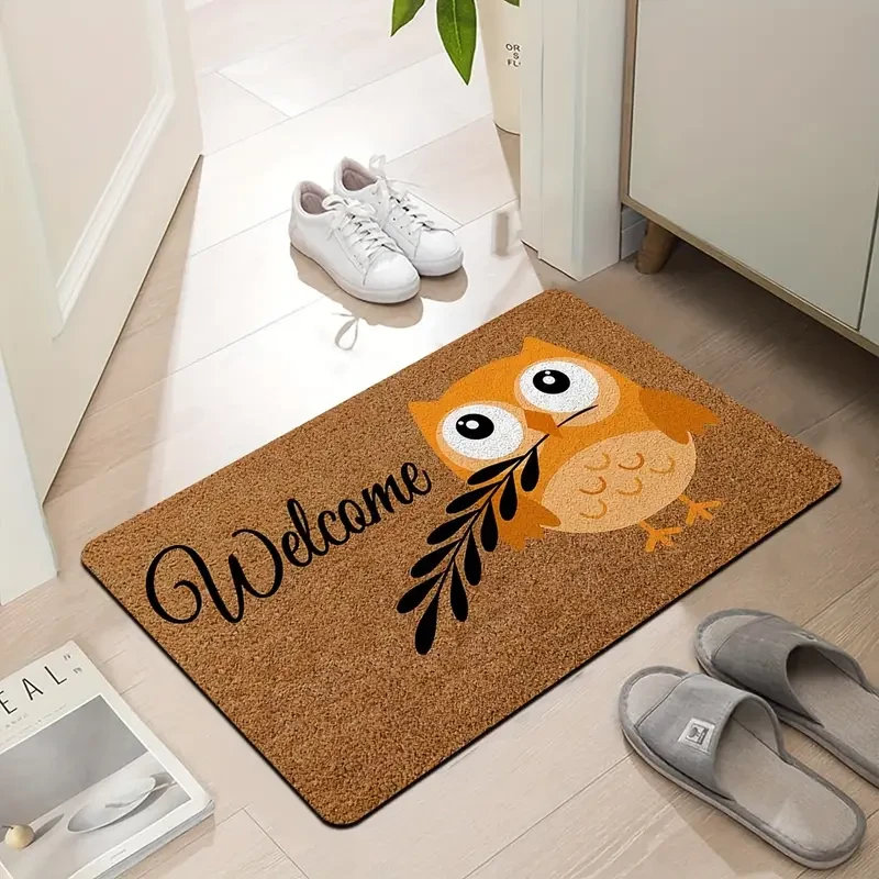 Owl-Themed Welcome Mat for Home
