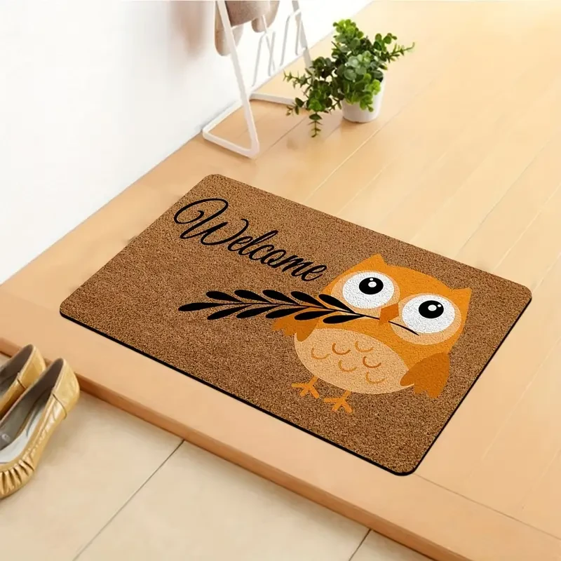 Owl-Themed Welcome Mat for Home