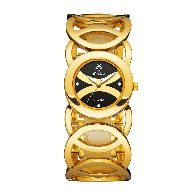 YaLaLuSi Luxury Golden-Tone Quartz Women's Watch