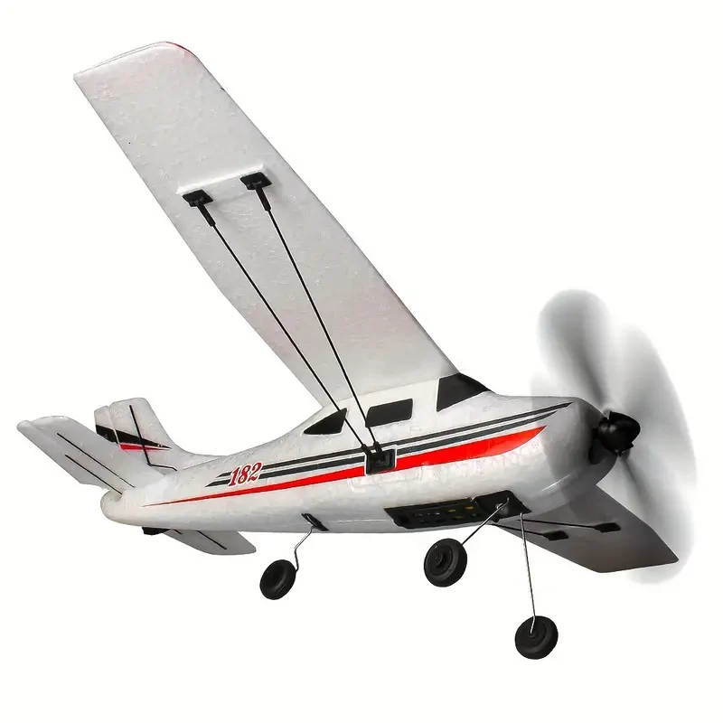 Cessna Model RC Airplane 3-Channel Fixed-Wing Fighter Glider, Foam Toy, Battery Powered with USB Charging, Weather Resistant, Push Button Control, 2.4G Remote, for Ages 14+, Rechargeable Lithium Polymer, 50m Max Altitude, 4m/s Speed - Ideal Gift for Chris