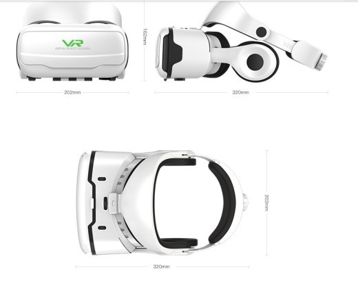 Head-Mounted Adjustable HD VR Glasses With Headset