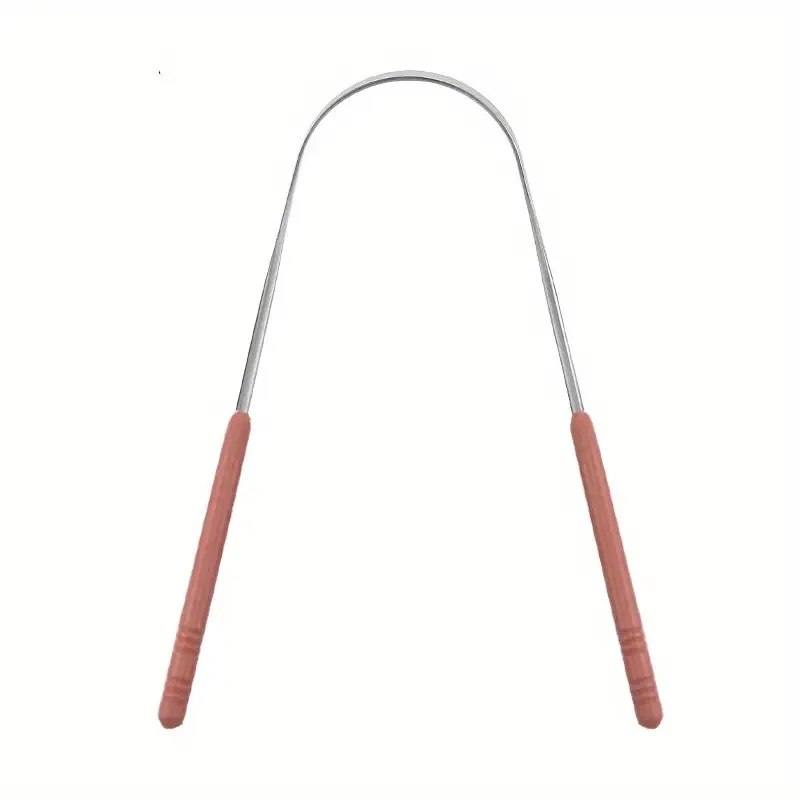 Reusable Stainless Steel Tongue Scraper - Comfort Grip Oral Care Tool