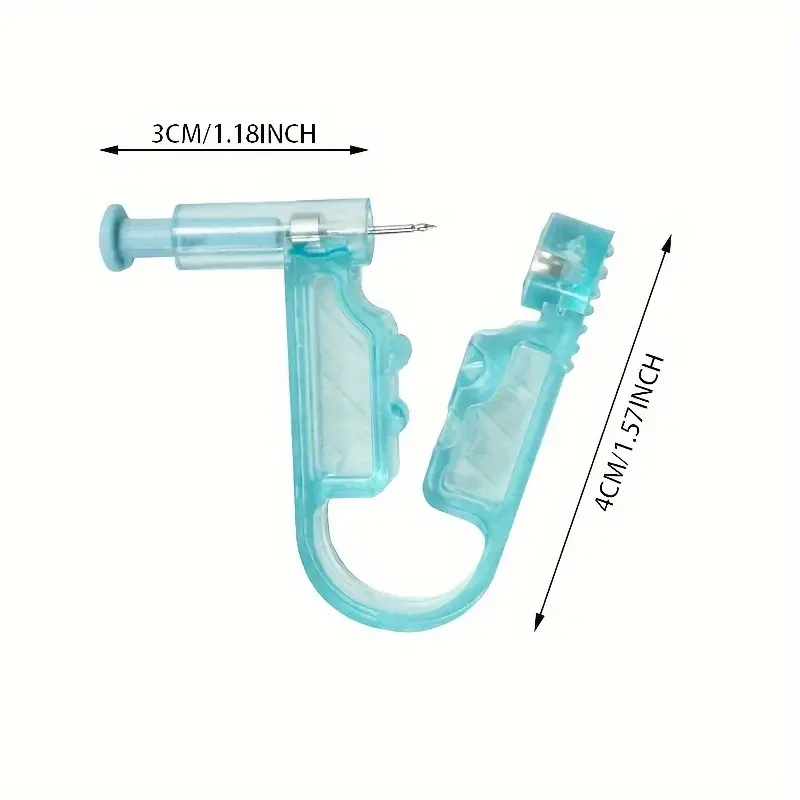 Disposable Plastic Ear Piercing Gun Kit - Self-Piercing Tool with Safety Ear Stud Applicator for Adults