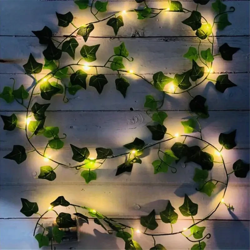 5M Artificial Leaf String LED Copper Lights