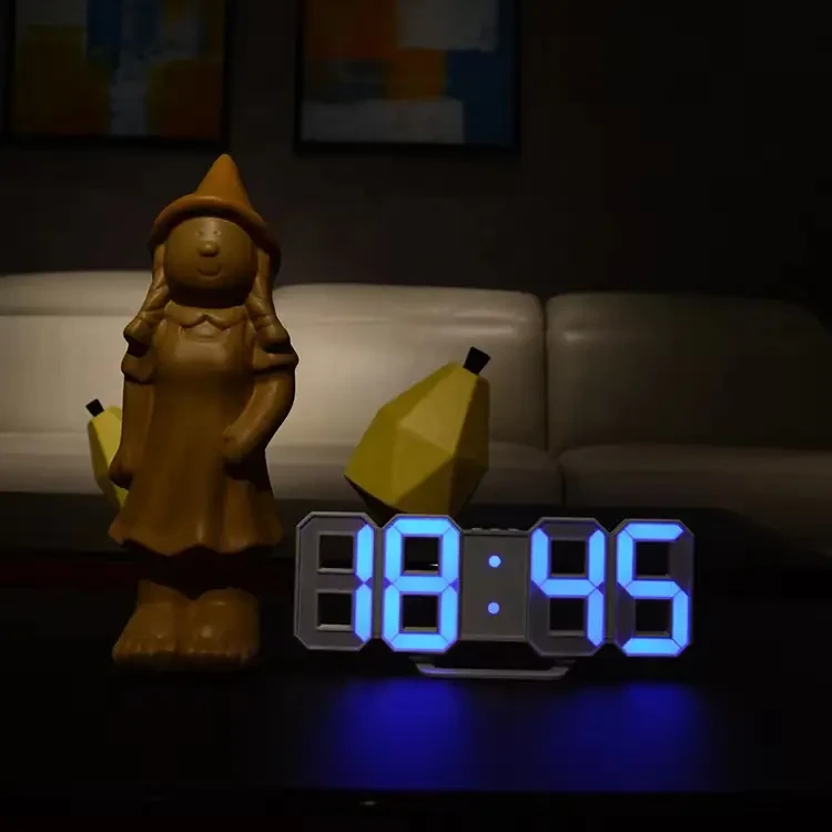 3D LED Digital Clock, Bedroom LED Clock