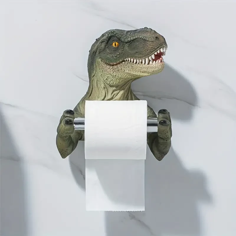 1pc Cartoon Dinosaur Kitchen Paper Towel Holder