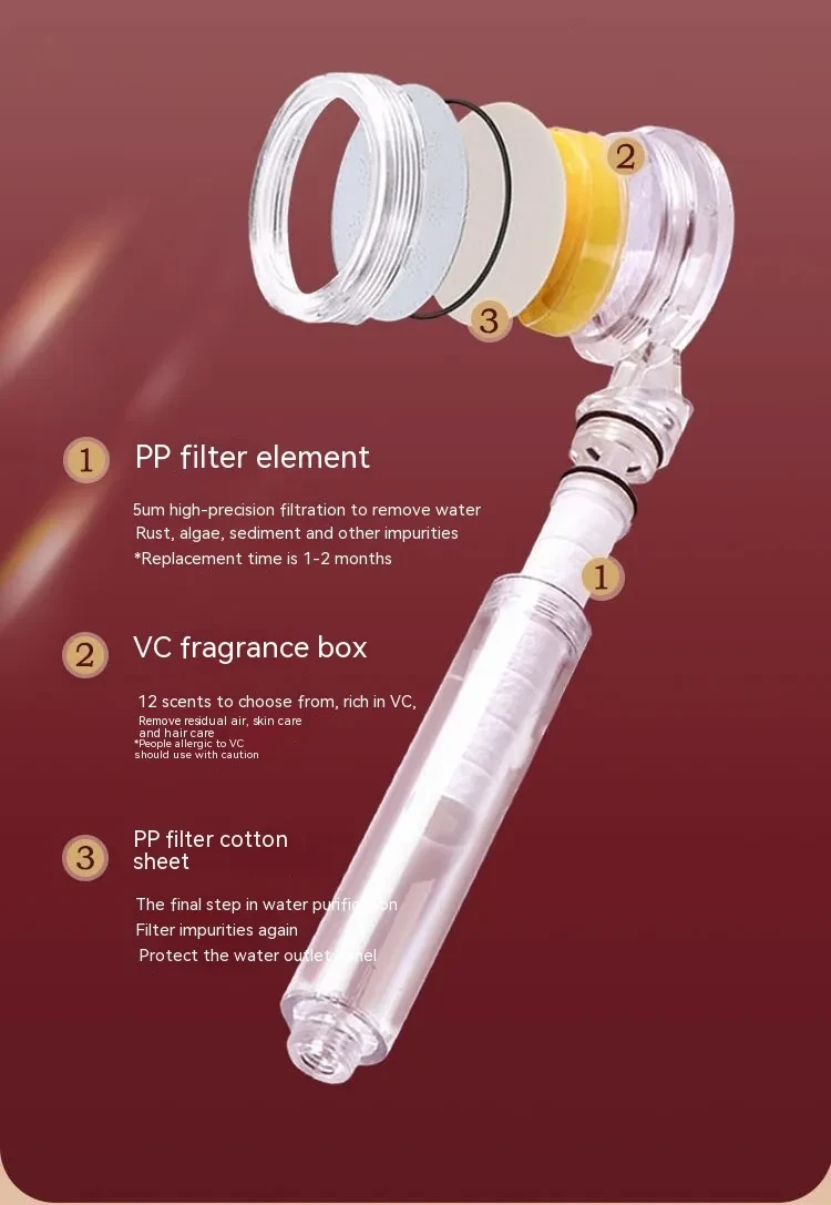 Pressurized Chlorine Removal And Skincare Shower Nozzle