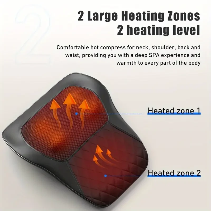 3D Shiatsu Neck & Back Massager Pillow With Heat