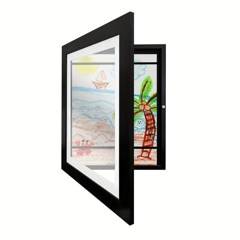 1pc Art Photo Frame - Magnetic Front Open, Easily Changeable Display