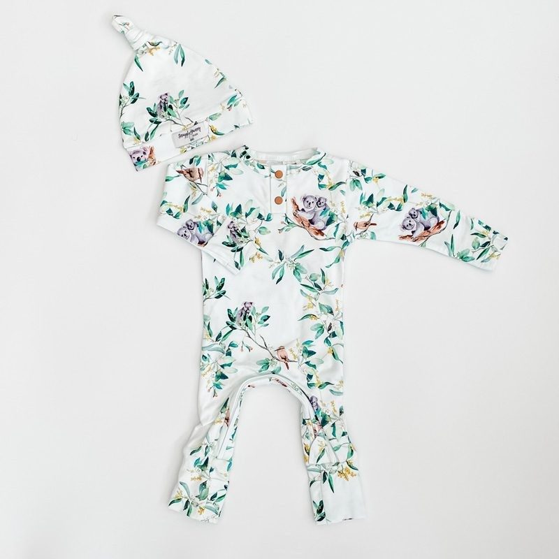 Snuggle Hunny Growsuit | Eucalypt | Newborn