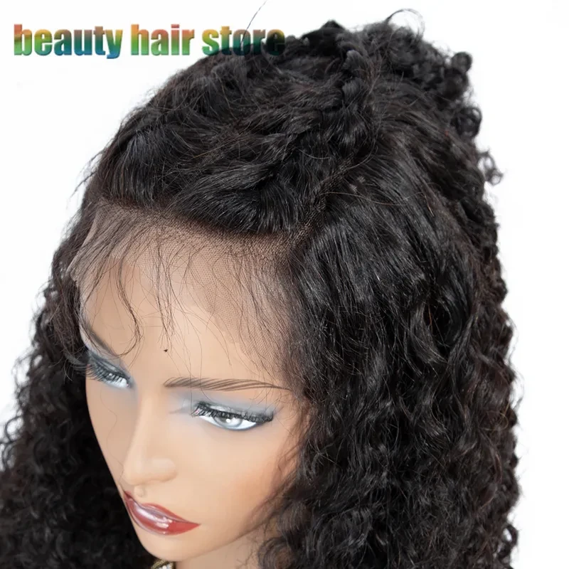 Brazilian Kinky Curly Lace Front Human Hair Wig - Natural & Voluminous